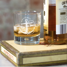 Hampers and Gifts to the UK - Send the Personalised Ship Faced Whiskey Glass